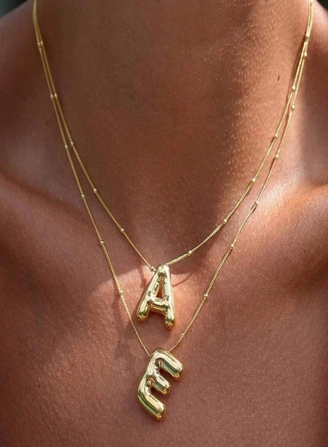 BAYLAY Initial Bubble Letter Necklace Balloon Letter A Pendant Bubble Letter Necklace Gifts Christmas for Women - Image 4
